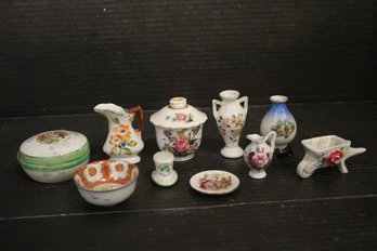 Vintage Miniature Porcelain Dish Figures