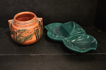 Roseville Pottery Vase, USA Gilner Ceramic Ashtray