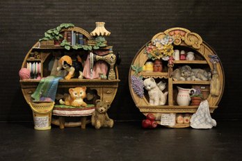 2 The Hamilton Collection's 'Knick Knack Kitty Cats' Series, Enesco