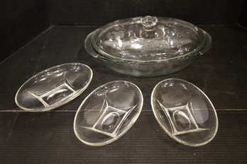 Hazel Atlas Serving Dishes, Anchor Hocking Casserole Dish
