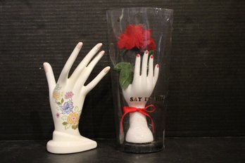 Vintage Ceramic Hand Ring Holders