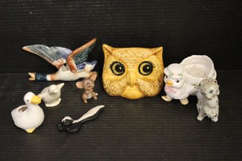 Vintage Ceramic Mallard Wall Pocket, Ceramic Ducks, Josef Originals Mouse, Ducking With Cart, Spaghetti Poodle
