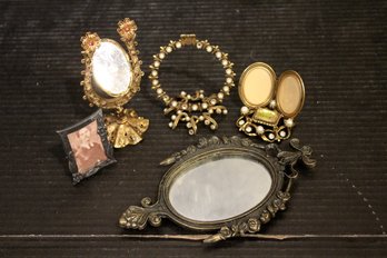 Lot Of Miniature Brass Picture Frame For A Vanity, Aranmula Kannadi