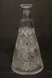 Large Vintage Crystal Decanter No Stopper