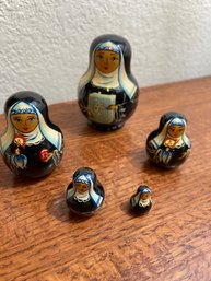 5 Piece Russian Nun Matryoshka Set