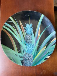 14 Inch  Lacquerware Plate With Pineapples