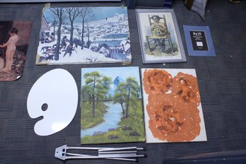Canvas And Art Tool Lot