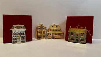 Bing & Grndahl B&G Collections  Set Of 3 Brass Architectural Ornaments With Original Boxes