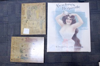 Vintage Fashion And Hair Advertising, Newbro's Herpicide, French