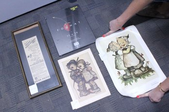 Hummel Prints, Union Pacific Railroad Print Advertisement, Black Frame