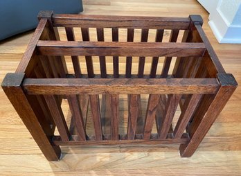 Vintage Wooden Magazine Holder