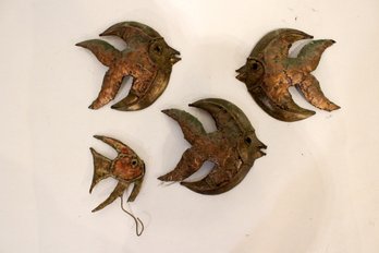 Vintage Brutalist Metal Angel Fish