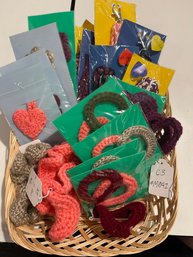 Basket Full Of Crocheted Accessories