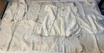 13 Vintage Embroidered Baby Items