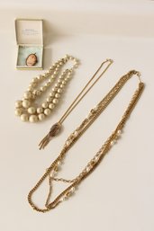 Three Graces Maracasite Brooch 800 Silver, Stunning Vintage Jewelry Lot