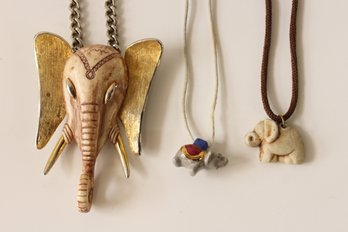 3 Elephant Necklaces, Luca Razza