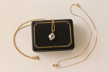 Topaz, Cubic Zirconium Necklaces