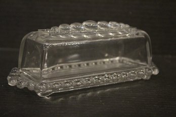 Vintage Imperial Glass-Ohio Candlewick Clear Butter Dish
