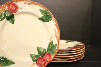 7 Salad Plates, 1940s Franciscan Apple