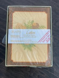 New In Plastic Vintage Stationary Set