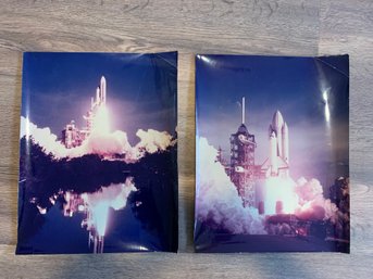 NASA Columbia Space Shuttle Picture 1981 STS-1 First Launch - Set Of 2 Pictures