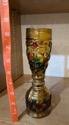 Amber Lamp With Painted Colors , Lamp Antique Made In Hong Kong