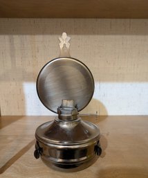 Vintage Metal Mirrored Oil Lamp
