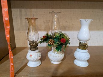 White Hob Nob Decorative Lamps