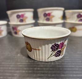 Royal Worcester Porcelain Evesham Gold Ramekins X 10