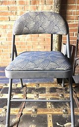 Set Of 4 Upholstered Folding Chairs