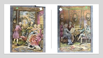 Vintage French Or Belgian Aubusson-style Tapestries
