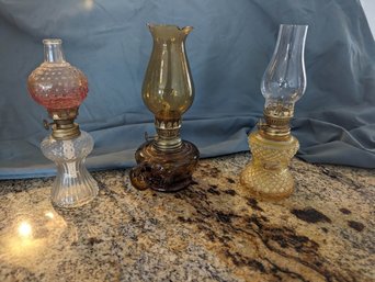 Collection Of MIni Oil Lamps (3 Total)