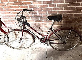 Girl Schwinn Bike - Red With A Horn And Bike Lock