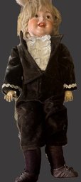 Vintage Porcelain Franklin Mint Victorian Boy Doll 24 Inches