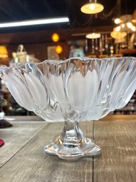 Crystal Bowl With Frosted Tulips, From Walther Glas In Germany