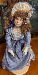 Victorian Porcelain Doll By Danbury Collection 'Emma' By Rose Pinkul 1996 20 ' Tall