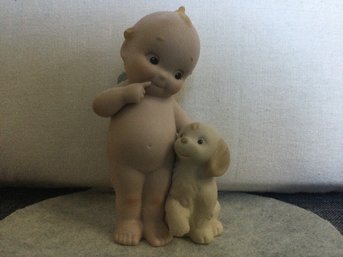Bisque Kewpie Doll With Puppy