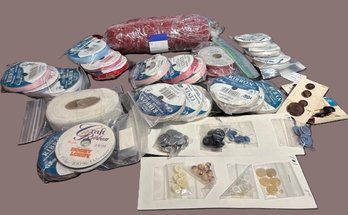 Ribbon, Buttons And Yarn