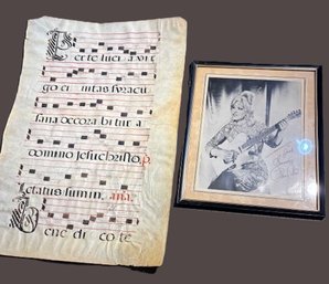 10 X 8 Framed Signed Autograph Mae West 1967 And Hand Written Sheet Music