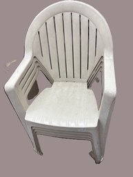 Set Of 4 Plastic Stackable Lawn Chairs