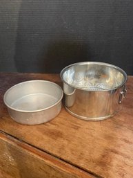 Two Small Aluminum Cake Pans, 1 Spring Pan