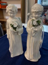 Two Ceramic Battery-Operated Angles