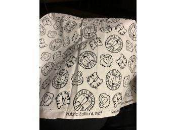 6 1/2 Yards Of Cotton Print Fabric