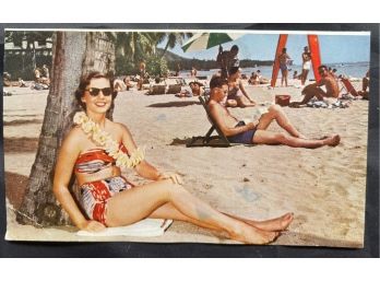 Vintage United Airlines Hawaii Postcard And Las Vegas Silver Slipper Promotion Cards