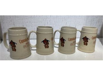 Captain Morgan Beer Steins, Set Of 4