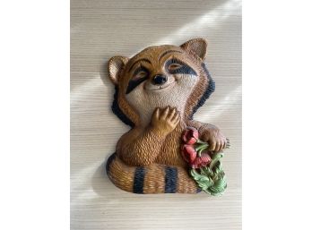 Vintage Raccoon Wall Devor