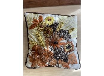 Vintage Needlepoint Pillow