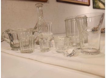 Assorted Clear Glass Items