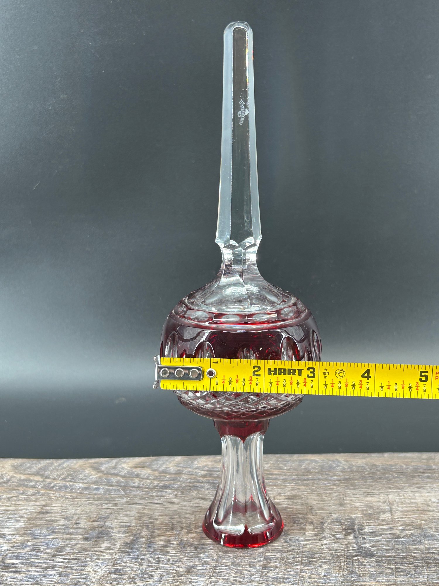 Vintage Waterford Crystal Clarendon Ruby Christmas Tree Topper #168867 ...