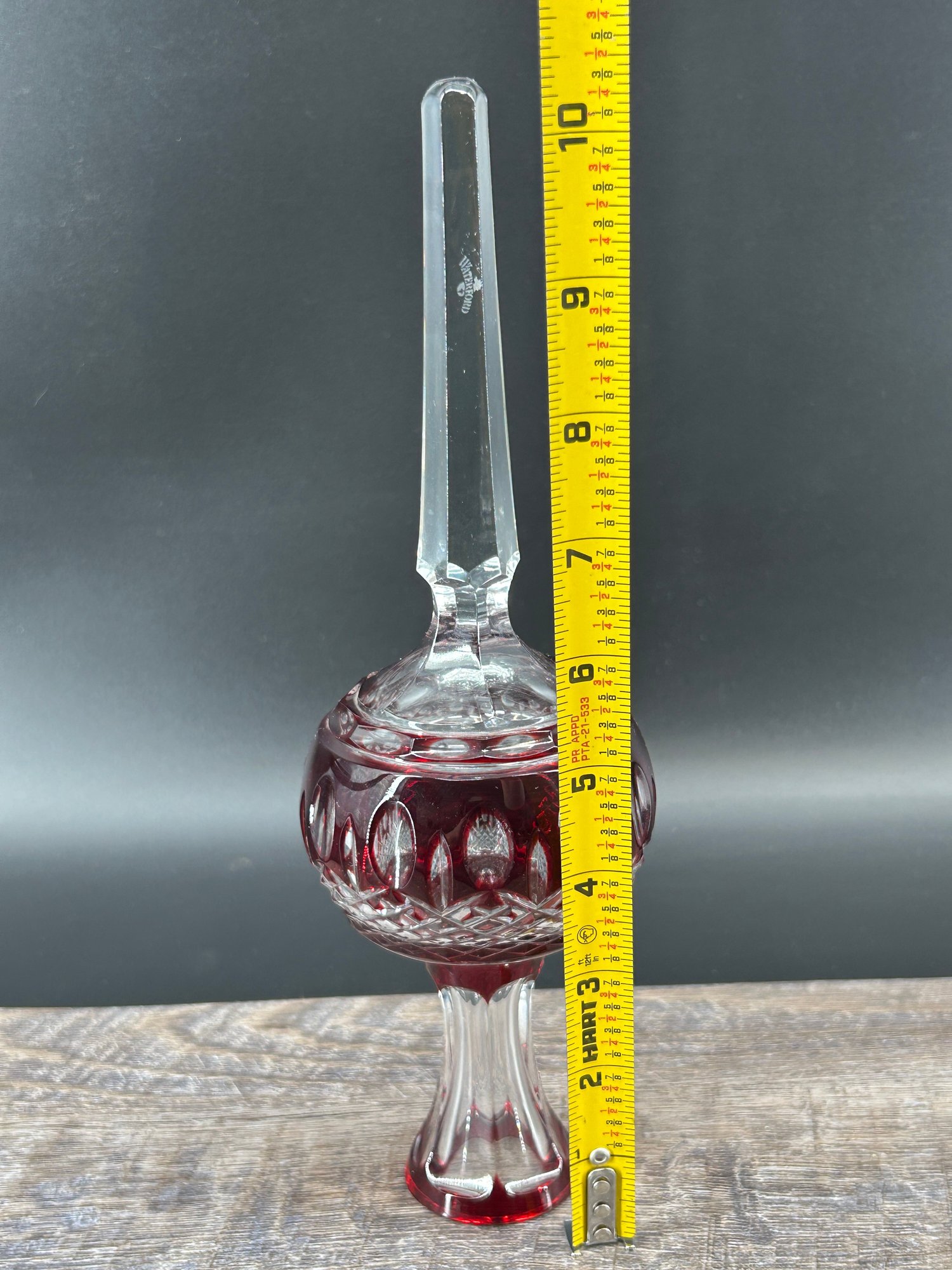 Vintage Waterford Crystal Clarendon Ruby Christmas Tree Topper #168867 ...